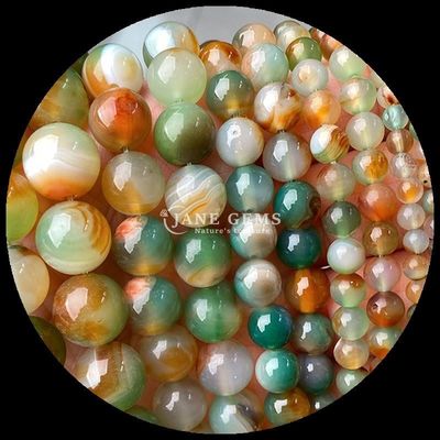 Okrągły kształt 8mm naturalny kamienie szlachetne koraliki różne koraliki agatowe koraliki cornelian żółty pasmowy agat luźne koraliki pręty do biżuterii DIY