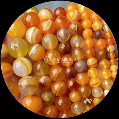 Okrągły kształt 8mm naturalny kamienie szlachetne koraliki różne koraliki agatowe koraliki cornelian żółty pasmowy agat luźne koraliki pręty do biżuterii DIY