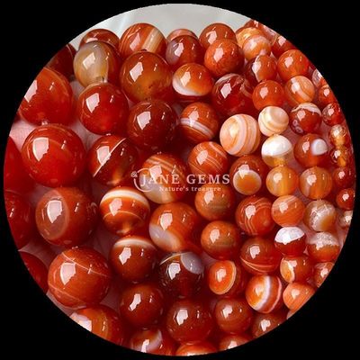 Strawkowe koraliki agatowe koraliki kamienne 8 mm do biżuterii