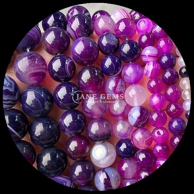 Okrągłe 8mm Polerowane naturalne kamienie szlachetne koraliki Pręty do biżuterii Robienie bransoletek DIY Naszyjniki w wielu kolorach