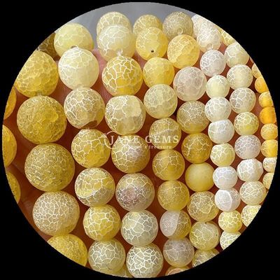 Kamienie szlachetne okrągłe kolczyki żółto-niebieskie Agat wypryskiwany luźne nici do biżuterii DIY