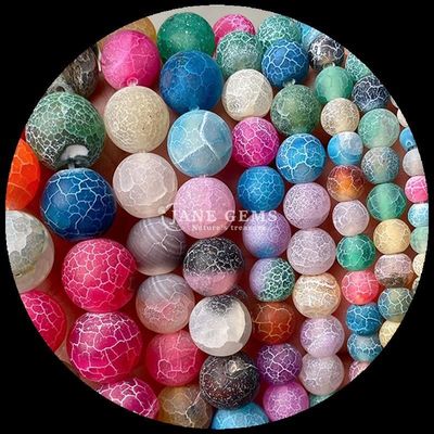 Wielokolorowe koraliki agatowe 8mm Rozmiar koraliki naturalny kamienie szlachetne okrągły rozcięty tęcza pogodowa agata luźne nici dla DIY prezent