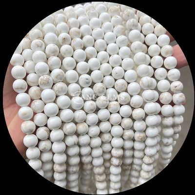 Wielobarwny okrągły kamienie szlachetne Różne rodzaje Howlite Afrykańskie perły turkusowe do biżuterii DIY