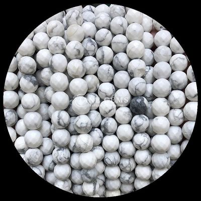 Wielobarwny okrągły kamienie szlachetne Różne rodzaje Howlite Afrykańskie perły turkusowe do biżuterii DIY