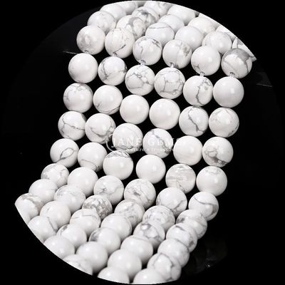 Wielobarwny okrągły kamienie szlachetne Różne rodzaje Howlite Afrykańskie perły turkusowe do biżuterii DIY