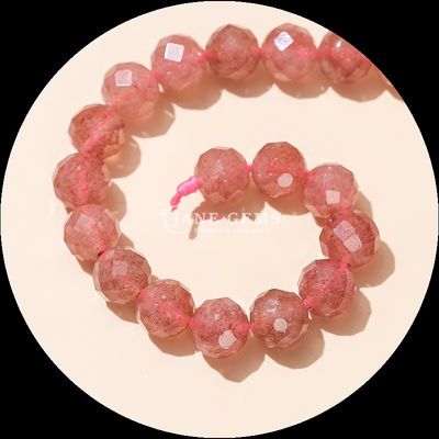 Wielobarwne kamienie szlachetne koraliki naturalne kamienie szlachetne koraliki cytryna truskawka kwarc Faceted okrągłe luźne struny koraliki
