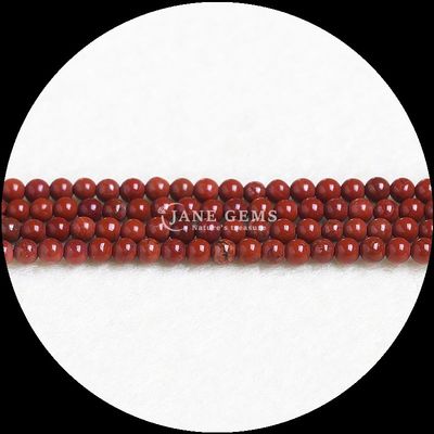 Naturalny kryształ Gojące kamienie szlachetne koraliki 8mm Okrągłe cięcie Czerwony jasper granat
