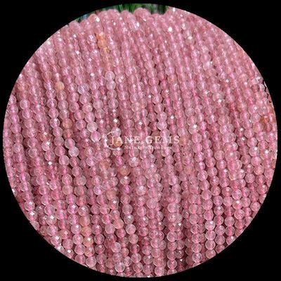 Okrągłe klejnoty koralik ostateczny wybór do robienia biżuterii DIY i indywidualnych akcesoriów Różne rodzaje Ruby Zoisite Truskawka Kwartosz Mini Faceted Loose Bead Strands Kryształowe Kamienie uzdrawiające