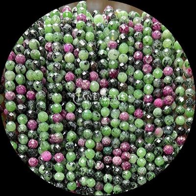 Okrągłe klejnoty koralik ostateczny wybór do robienia biżuterii DIY i indywidualnych akcesoriów Różne rodzaje Ruby Zoisite Truskawka Kwartosz Mini Faceted Loose Bead Strands Kryształowe Kamienie uzdrawiające